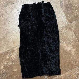 90’s steampunk crushed velvet pencil skirt